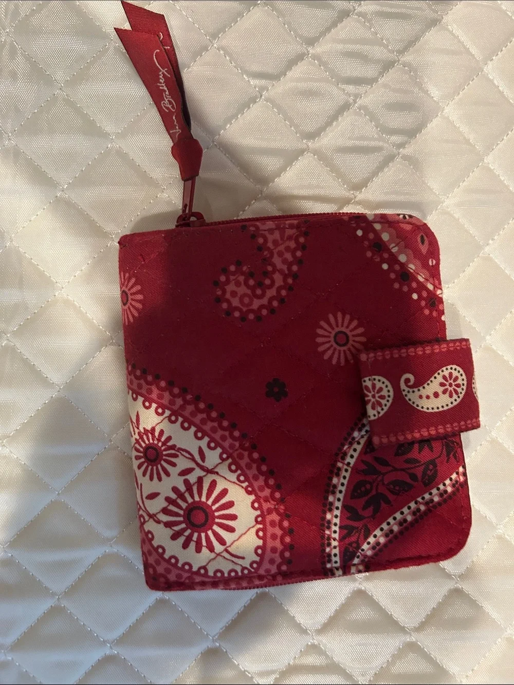 Vera Bradley Red Paisley Quilted Wallet